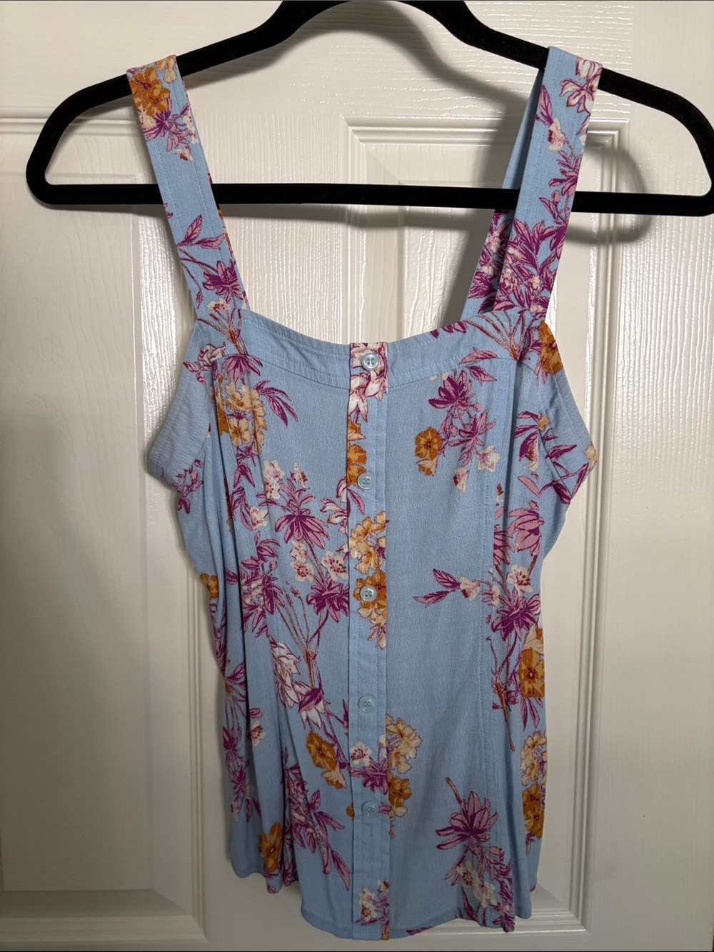 Blue Floral Tank Top